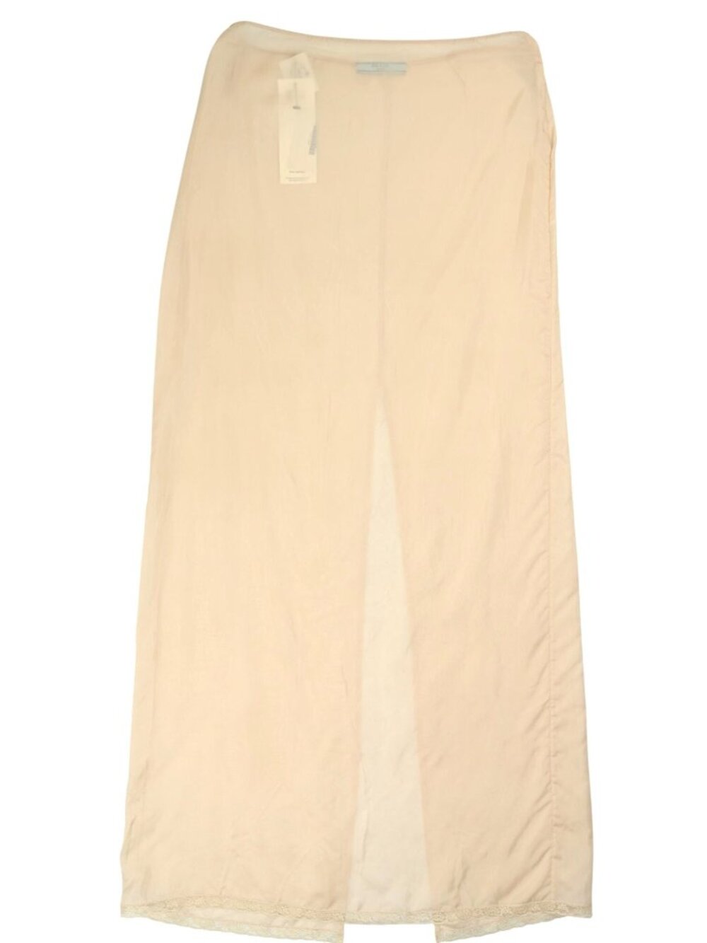 Prada Milano Nude Satin Maxi Slip Skirt / Layering Skirt SS18